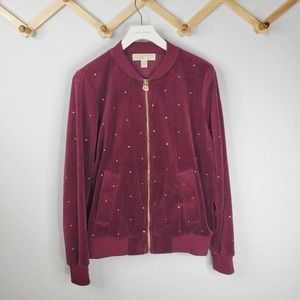 Michael Kors Velour track jacket bedazzled Small